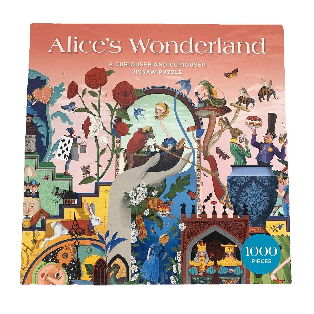 Alice's Wonderland Puzzle 1000 Piece 19”x27” w Poster Jigsaw Snider 2021 EUC